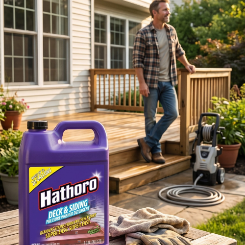 Deck & Siding Pressure Washer Detergent, Mildew & Dirt Stain Remover - 1 Gallon