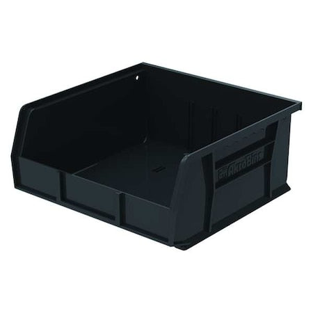 Akro-Mils 30235 Plastic Storage Stacking Hanging Akro Bin, 11-Inch by 11-Inch by 5-Inch, Black, Case of 6 (Pack of 4)