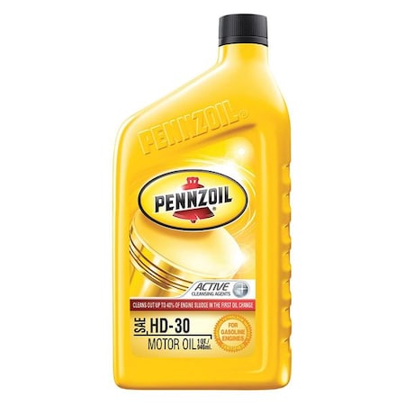 Motor Oil, Bottle, 1 qt., 30W