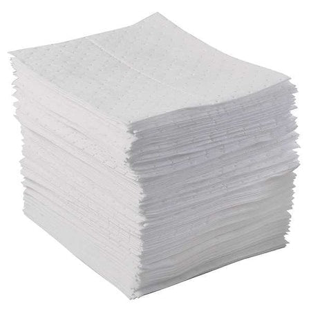 Brady SPC BPO500 15" x 17" Light Weight Economical Oil Only Absorbent Pads - 100 ct