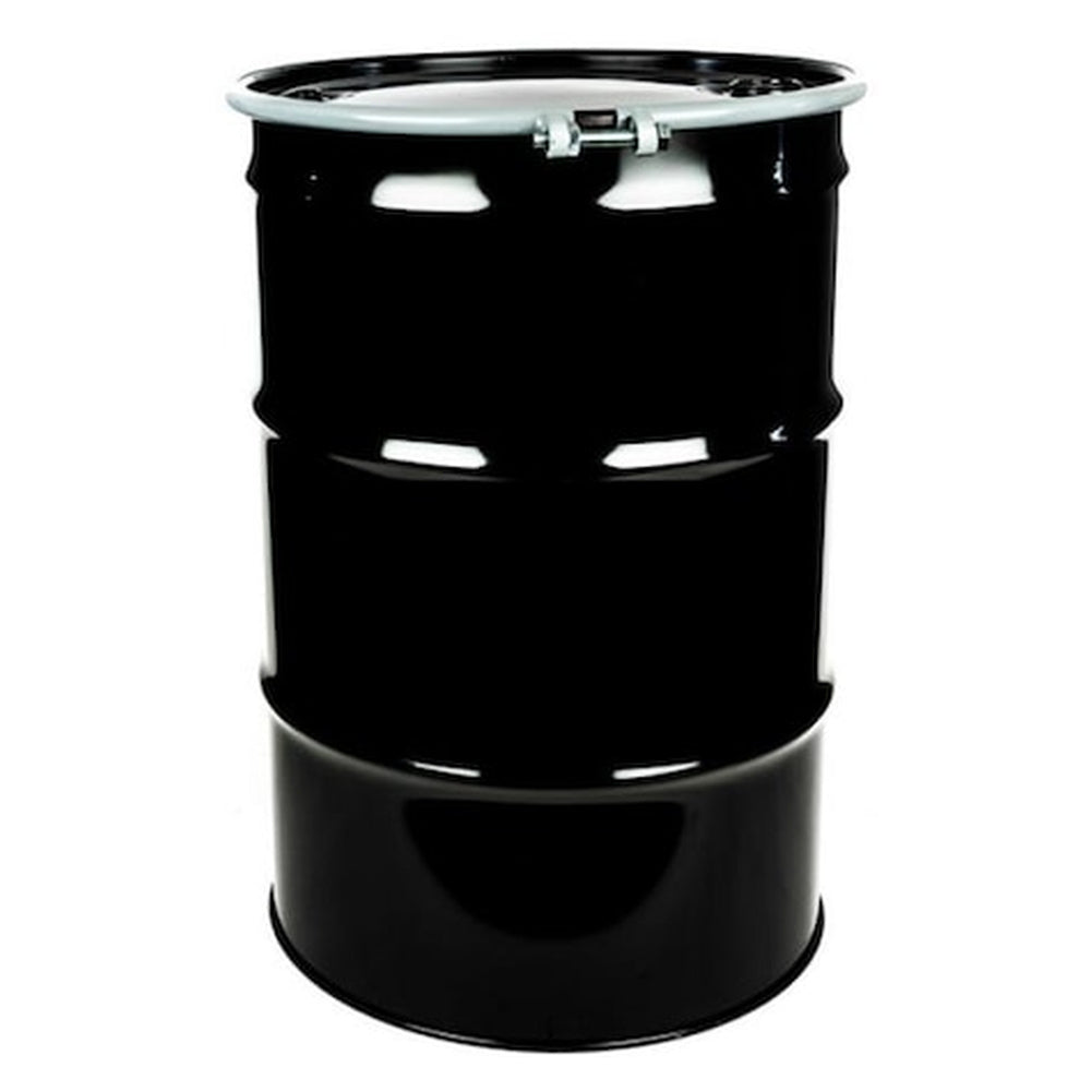 Greif 55-Gallon Epoxy-Phenolic Lined Open-Head Steel Drum with Bolt Ring - Black - Primary View (H322652779)