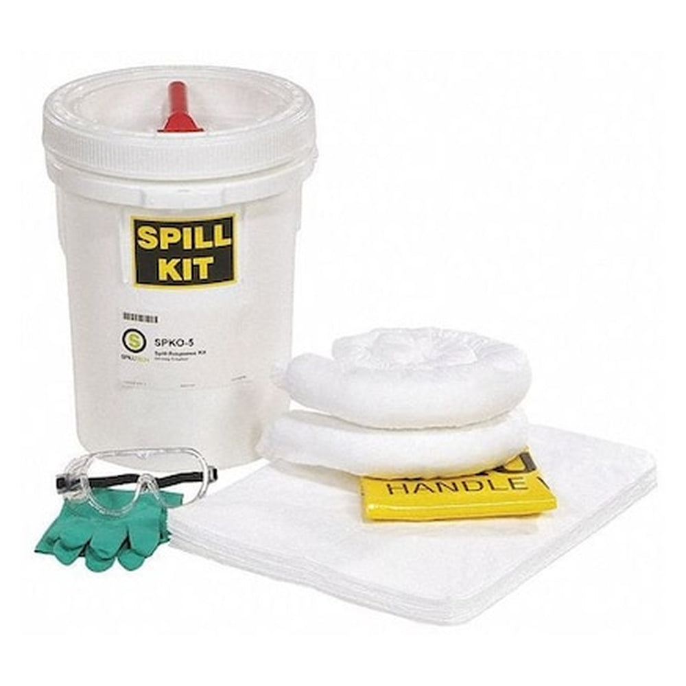 SpillTech 5-Gallon Oil-Only Emergency Spill Response Kit in Overpack Pail Drum - Yellow - Primary View (H4423443)