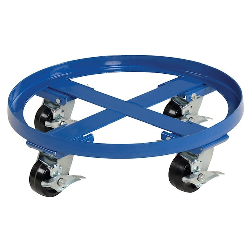 Vestil Extra Heavy-Duty Welded Steel Mobile Drum Dolly (2,000 lb Capacity) - Blue - View 4 (H603509648)
