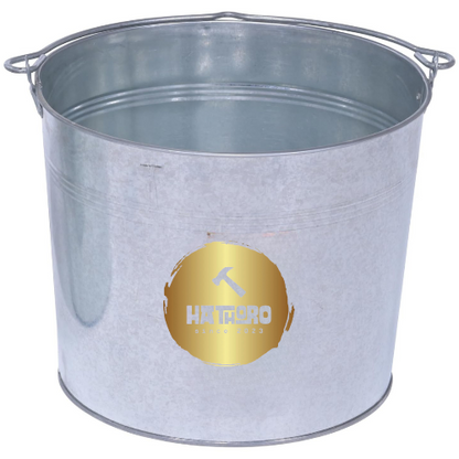 Galvanized Steel Bucket, 5 Gallon, Round Tapered