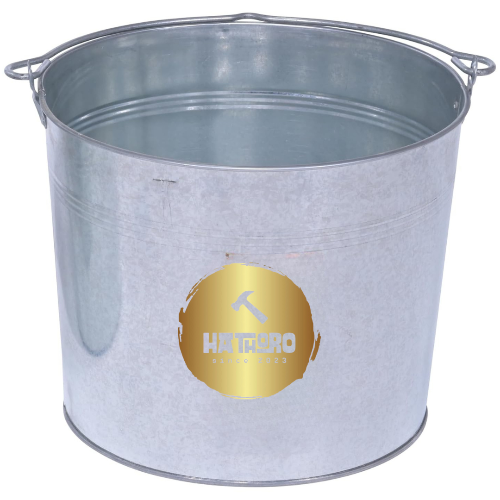 Galvanized Steel Bucket, 5 Gallon, Round Tapered