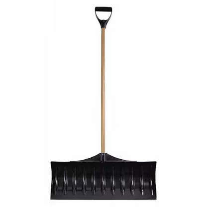 Snow Shovel W/ 30 in W Poly Blade, 42 in L Wood Handle - D Grip Handle