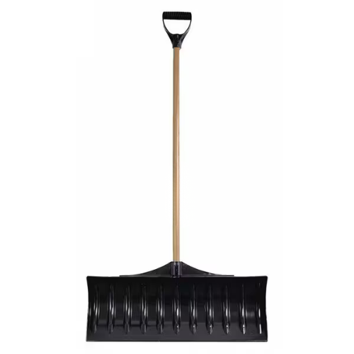 Snow Shovel W/ 30 in W Poly Blade, 42 in L Wood Handle - D Grip Handle