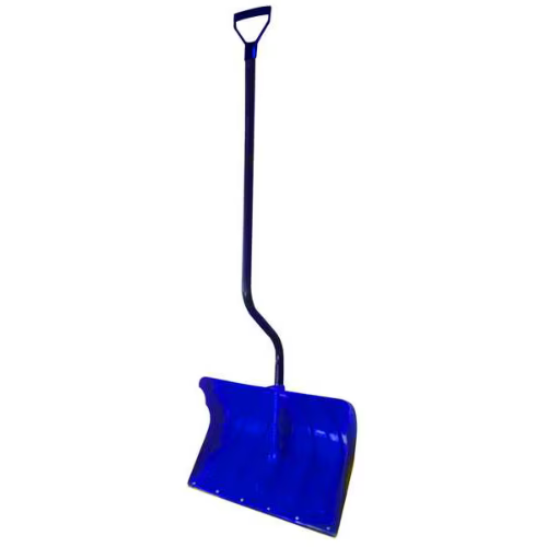 Snow Shovel, Poly Blade Material, 19 in Blade Width, 39 in Steel D-Grip Handle