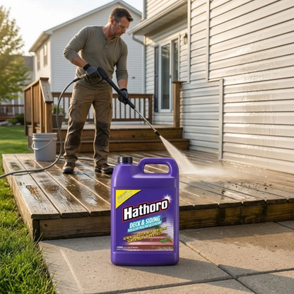 Deck & Siding Pressure Washer Detergent, Mildew & Dirt Stain Remover - 1 Gallon
