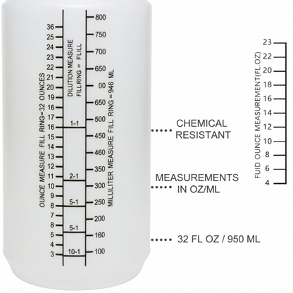 (3 Pack) Plastic Spray Bottle 32 Oz, HDPE Material