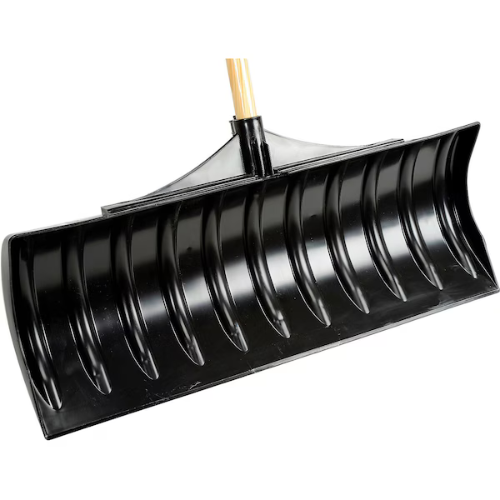 Snow Shovel W/ 30 in W Poly Blade, 42 in L Wood Handle - D Grip Handle