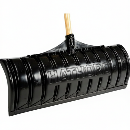 Snow Shovel with 24-Inch Wide Poly Blade, 45-Inch Wood Handle