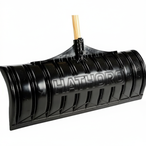 Snow Shovel W/ 30 in W Poly Blade, 42 in L Wood Handle - D Grip Handle