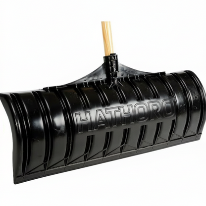 Snow Shovel W/ 30 in W Poly Blade, 42 in L Wood Handle - D Grip Handle
