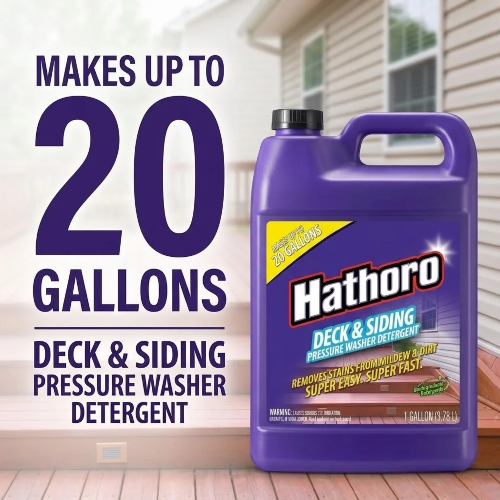 Deck & Siding Pressure Washer Detergent, Mildew & Dirt Stain Remover - 1 Gallon