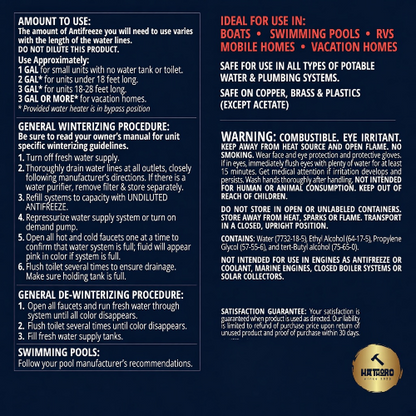 (6-Gallons) RV & Marine Antifreeze -50°F Burst Protection