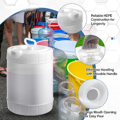 5 Gallon HDPE Oil Storage Container Automotive, Translucent