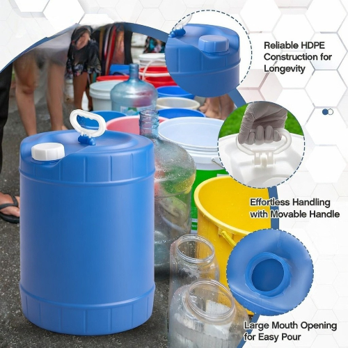 5 Gallon HDPE Oil Storage Container Automotive, Blue