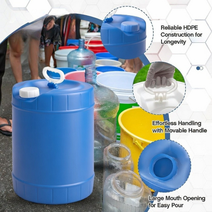 5 Gallon HDPE Oil Storage Container Automotive, Blue