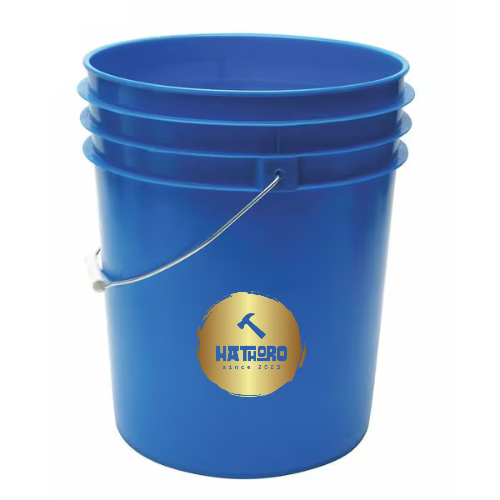 5 Gallon Food Grade Open Head Plastic Bucket, Blue