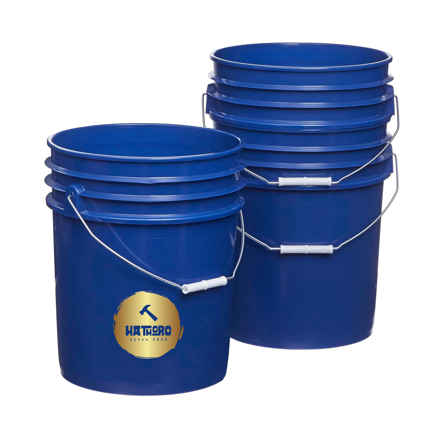 5 Gallon Food Grade Open Head Plastic Bucket, Blue