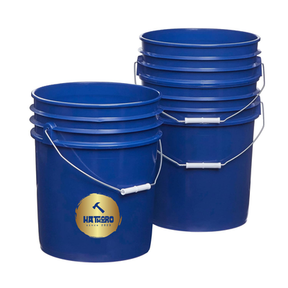 5 Gallon Food Grade Open Head Plastic Bucket, Blue