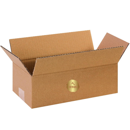 Flat Corrugated Shipping Boxes 12"L x 9"W x 4"H (25 Pack)