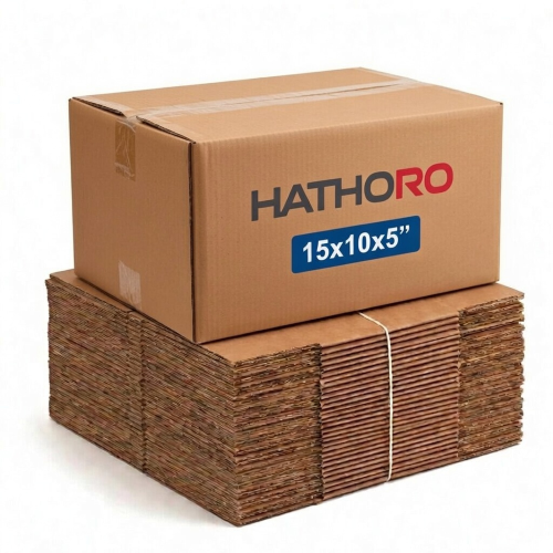Flat Shipping Boxes 15"L x 10"W x 5"H (25-Pack)