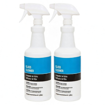 Liquid Glass Cleaner, 1 qt., Blue, Unscented, Trigger Spray Bottle