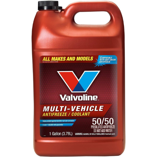 Antifreeze Coolant, Pre-Diluted 50/50, 1 gal, Bottle - 6-Pack