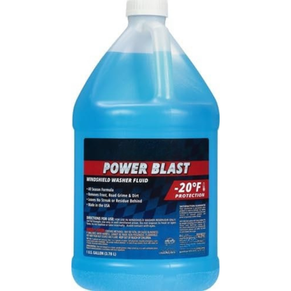 (6 Gallons) -20F Power Blast Windshield Washer Fluid - All-Season Formula, -20°F Protection