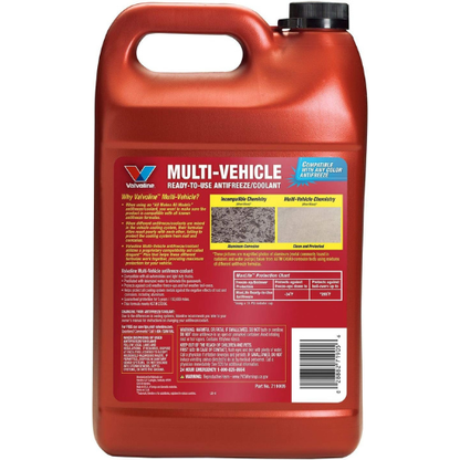 Antifreeze Coolant, Pre-Diluted 50/50, 1 gal, Bottle - 6-Pack