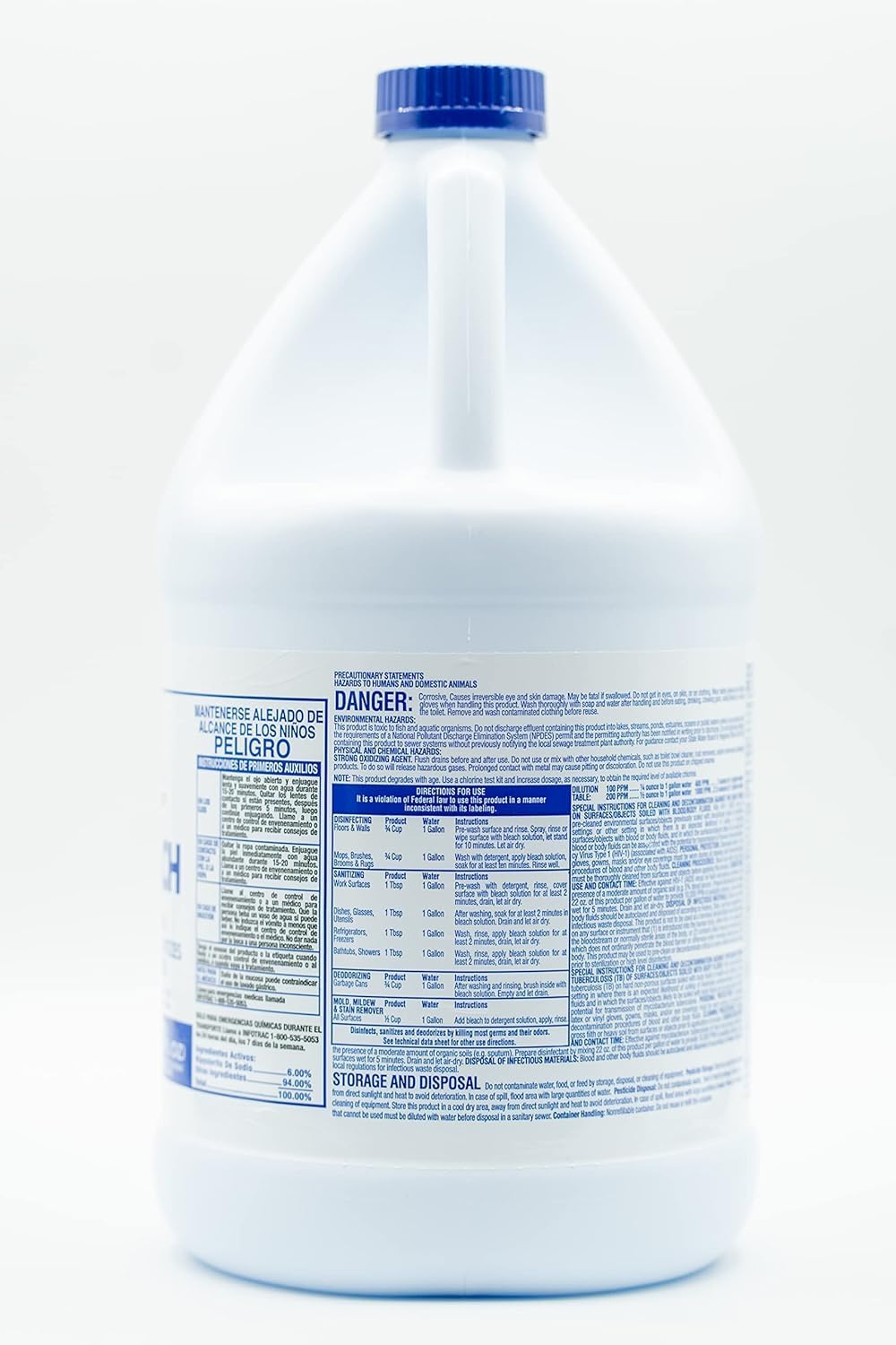 1 gal Jug Ultra Bleach, Ready to Use, Chlorine, 6 PK