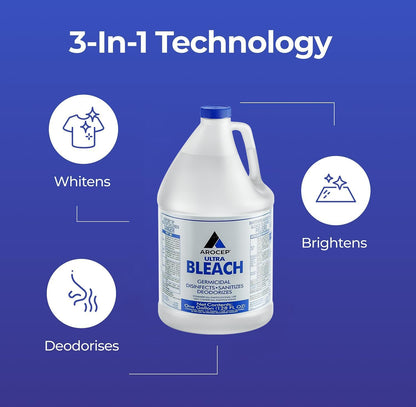 1 gal Jug Ultra Bleach, Ready to Use, Chlorine, 6 PK
