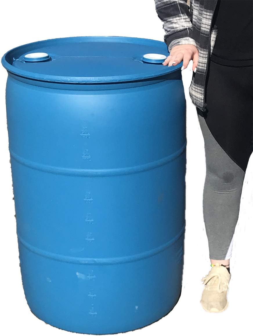 Closed Head Transport Drum, HDPE, 55 gal, Unlined, Blue