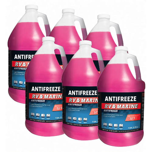 (6-Gallons) RV & Marine Antifreeze -50°F Burst Protection