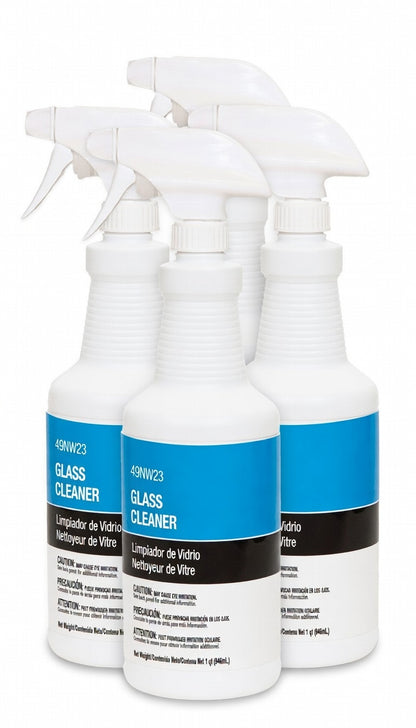 Liquid Glass Cleaner, 1 qt., Blue, Unscented, Trigger Spray Bottle