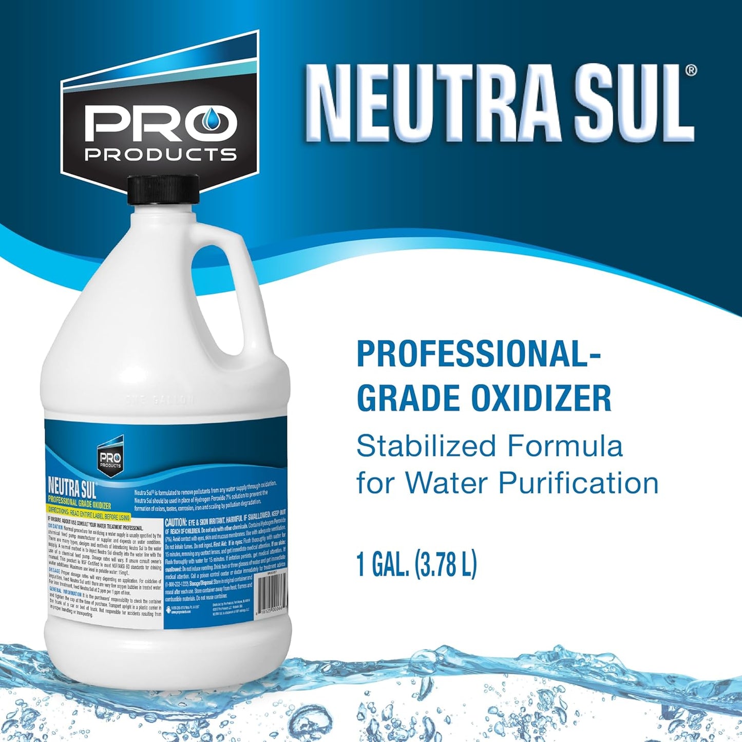 Neutra Sul Water Neutralizer, 1 gal Bottle, Use With Chemical Feed Pump