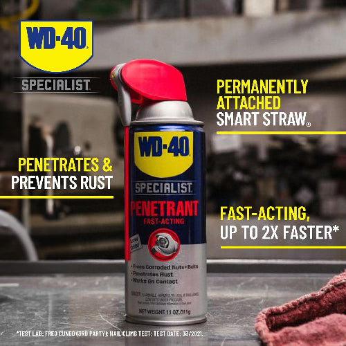 WD-40 Specialist Penetrant, Smart Straw, Fast-Acting, 11 OZ