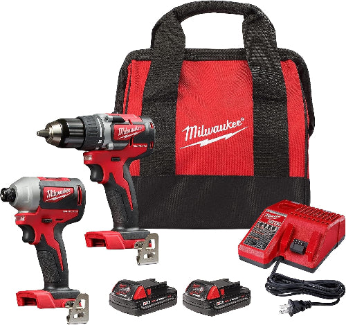 M18 Cordless 2-Tool Combo Kit, Drill/Impact Driver, M18 Batteries, Charger, Bag