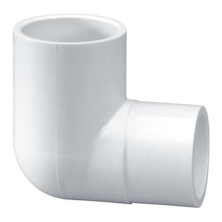 Spears 409 Series PVC Pipe Fitting, 90 Degree Elbow, Schedule 40, 2" Spigot x Socket