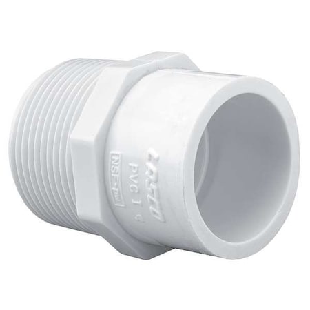 Schedule 40 PVC Pipe Mipt x Slip Reducing Male Adapter (2" x 1-1/2" Dia. (1 Pack)) - 436-251