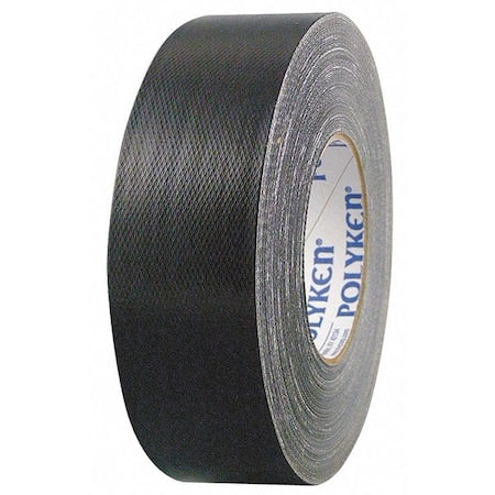 Polyken 226 Polyethylene Coated Cloth Nuclear Grade High Performance Duct Tape, 200 Degree F Performance Temperature, 30 lbs/in Tensile Strength, 55m Length x 48mm Width, Black