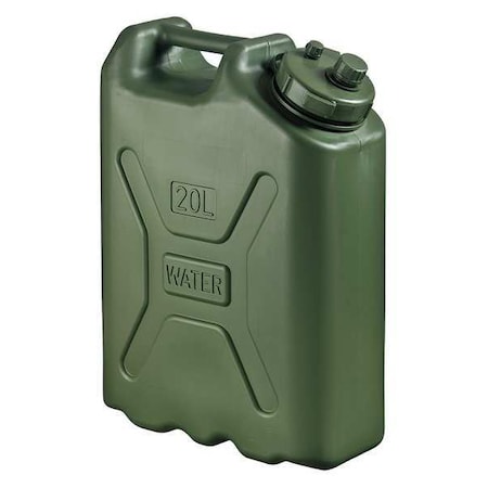 Scepter Portable Military Style Water Container for Camping & Outdoors, 5 Gallon, Green - Heavy-Duty Plastic Beverage and Hydration Dispenser for Outdoor Trip