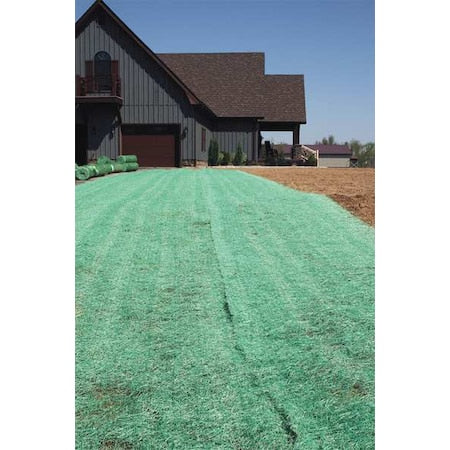 Dewitt Single Net Excelsior Blanket, Green, 4 x 112.5 Feet – Aspen Wood Fiber Erosion Control Mat with Netting for Soil Protection, Grass & Seed Establishment, Ground Cover and Landscaping