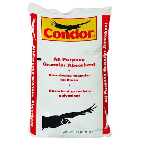 CONDOR Granular Clay Floor Absorbent, 40 lb, Bag