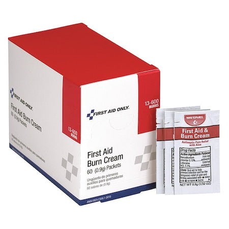 Pac-Kit by First Aid Only 13-600 First Aid/Burn Cream, 0.9 gm Packet (Box of 60)