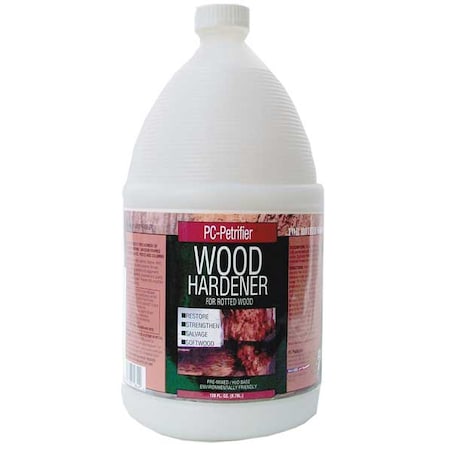 Wood Hardener, 1 gal, Milky White, Bottle