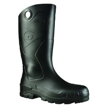 DUNLOP Chesapeake Rubber Boots for Men & Women – PVC - Waterproof - Lightweight Garden, Fishing & Rain Boots with Soft Toe and Wide Calf – Black – Size 3–15