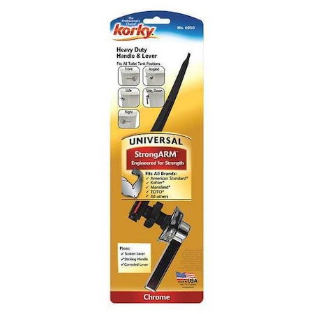 KORKY Stainless Steel Classic Trip Lever, Chrome, for Use with Most Toilets